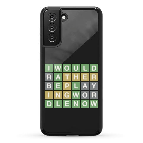 I Would Rather Be Playing Wordle Now Parody Phone Case